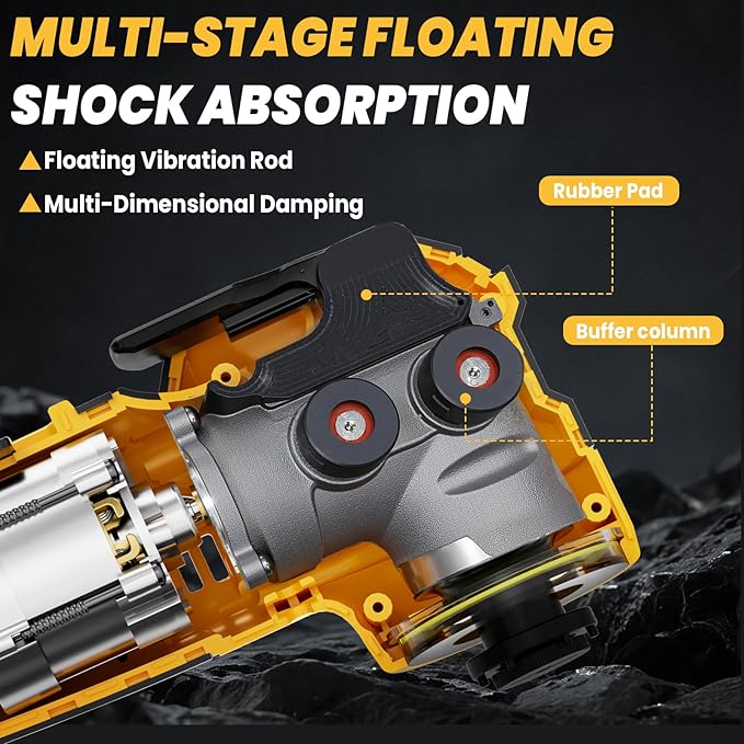 Upgraded Oscillating Multi-Tool Compatible with DeWalt 20V Battery, Cordless Oscillating Tool with Multi-Damp Suspension System, Brushless Motor, 21000 OPM & 4.5°Swing for Fast Smooth Cutting