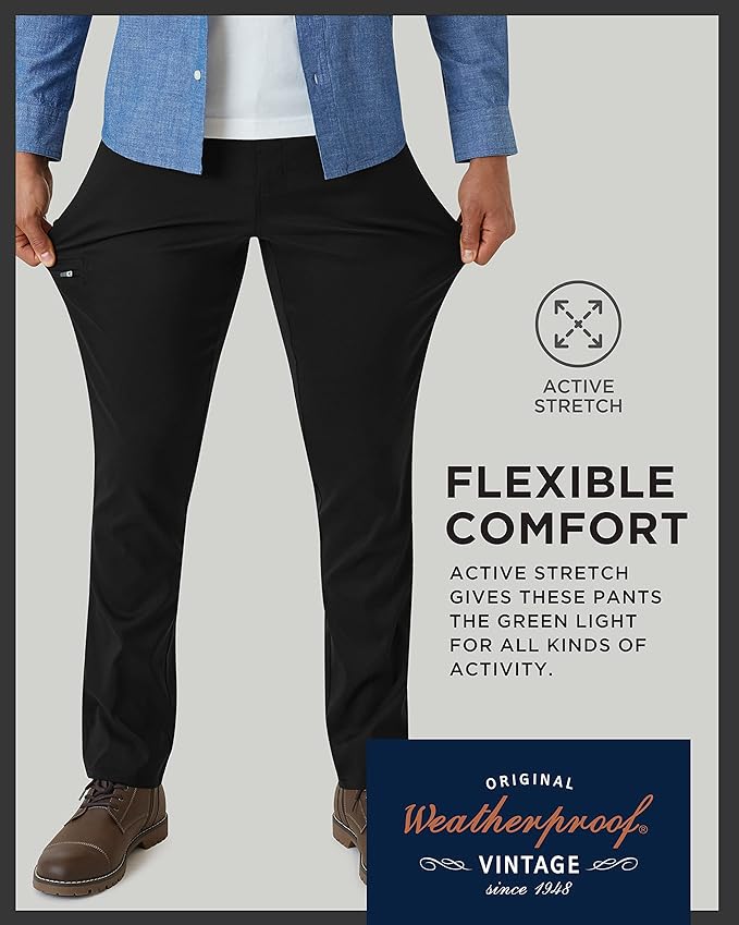Weatherproof Vintage Casual Hiking Pants for Men - Lightweight Stretch Travel Mens Work Pants with Utility Cargo Pocket