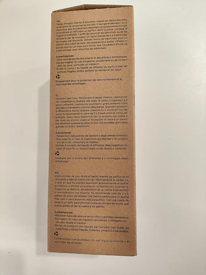 M&SENSE 10.14 oz Large Reed Diffuser Set | Gardenia Scent Oil Diffuser with Sticks |Hotel Collection Non-Toxic Essential Oil |for Bedroom Bathroom Living Room