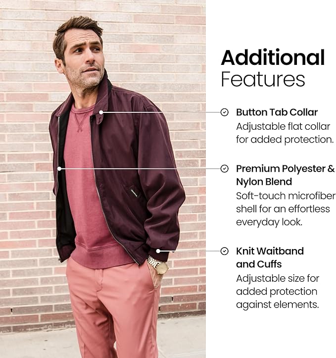 Weatherproof Men's Golf Jacket - Lightweight Windbreaker, Water-Resistant Microfiber Shell, Perfect for Golf & Casual Wear