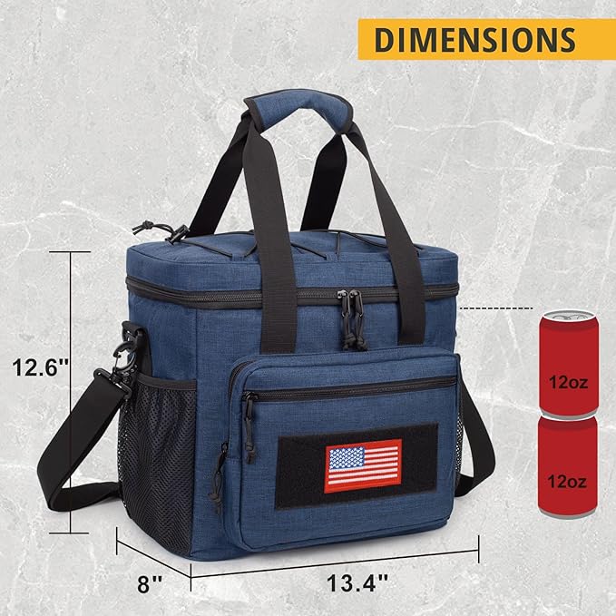 Lunch Box for Men, Tactical Lunch Bag MOLLE Webbing Leakproof Insulated Lunchs Cooler Women Adult Meal with Adjustable Shoulder Strap Lunch Pail