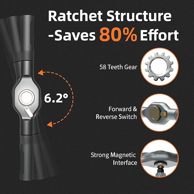 42-in-1 Magnetic Ratchet Screwdriver Set with 40 S2 Steel Bits, Small Repair Tool Kit with Detachable Handle, Precision Screwdriver Set for Furniture, Computer, Bike, Models, Small-Appliance