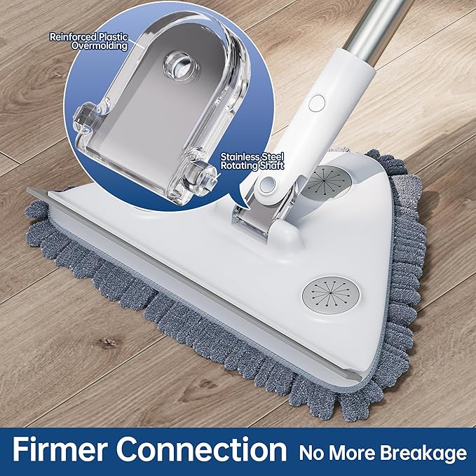 Wall Cleaner Mop with Long Handle, Wall Duster with Extension Pole, 3-in-1 Window Cleaning Kit, Dust Mop with 5 Replacement Pads