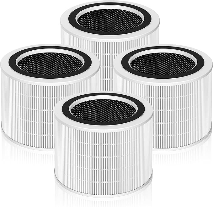 Core 200S Replacement Filter Compatible with LEVOIT Core 200S and Core 200S-P Smart WiFi Air Purifier, 3-in-1 H13 True HEPA Activated Carbon Filter, Core 200S-RF, White, 4 Pack
