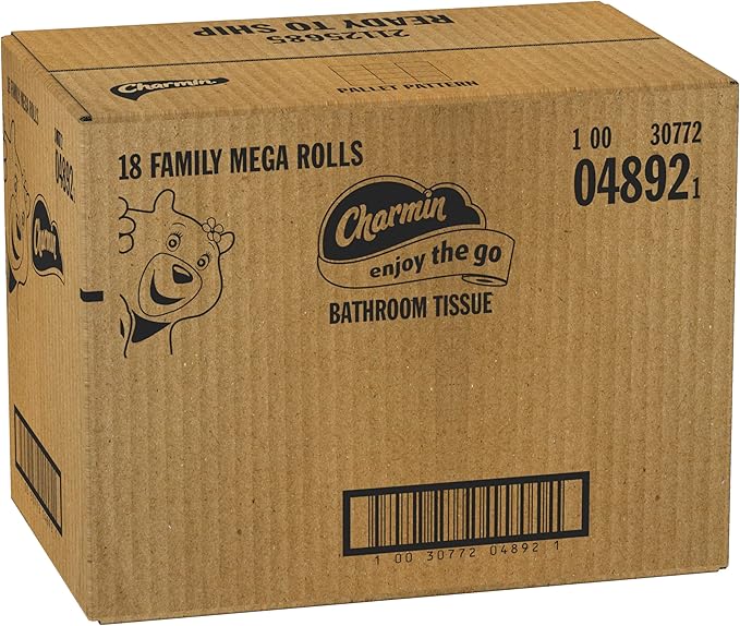 Charmin Ultra Strong Clean Touch Toilet Paper, 18 Family Mega Rolls = 90 Regular Rolls (Packaging May Vary)