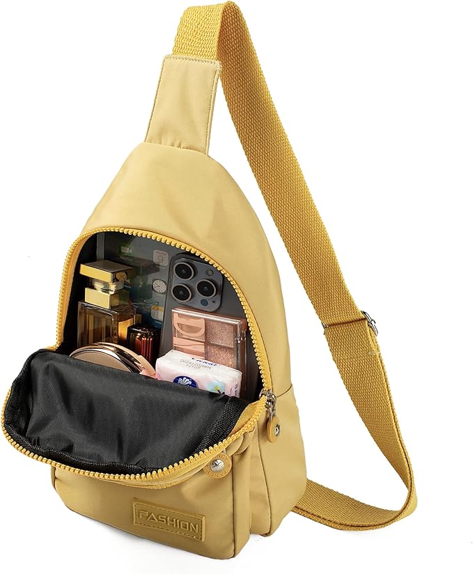 Small Sling Bag Cross Body Bags for Women, Crossbody Bag Sling Backpack for Outdoors Sports Hiking - Gold