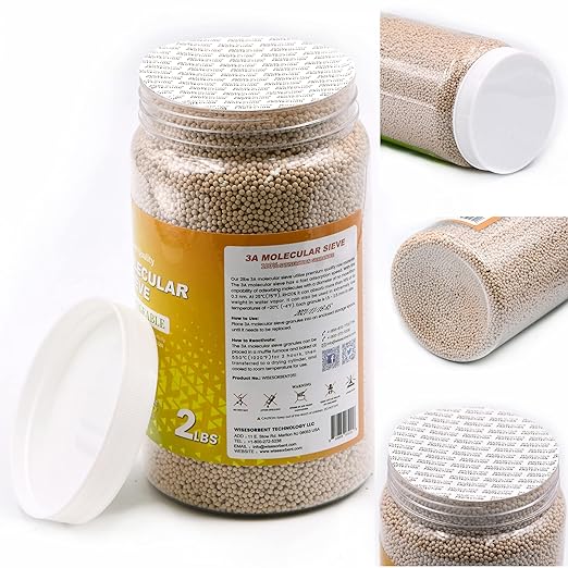 10 LBS 3A Molecular Sieve Desiccant Beads, Dehumidifier Moisture Absorbers, 5 Pack of 2 LBS