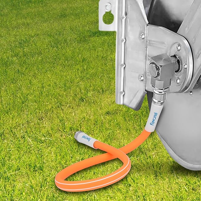 Fevone Garden Leader Hose 3 ft., Lightweight Hybrid Water Hose, Flexible and Durable, Leak-Free Connections