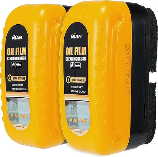 Car Windshield Oil Film Remover, Glass Cleaning Brush, Rain and Fog Prevention, 4 FL OZ (1)