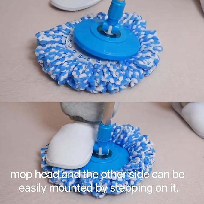 Spin Mop Replacement Handle 360 Degrees Rotating Telescopic Replacement Handle Cleaning Tool Accessories Enhanced Thickened Version Blue,Spin Mop Pole Handle Replacement