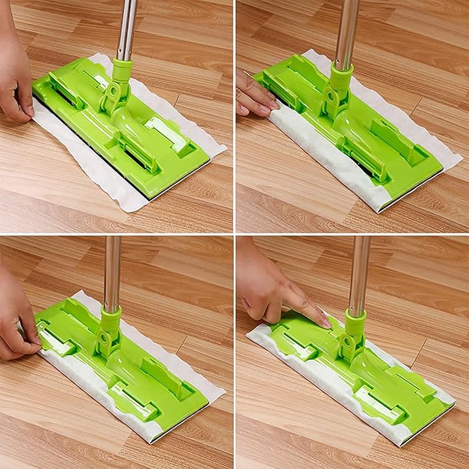 XL Dry Mop Refills 80 Count Disposable Dusting Cloths Dry Sweeping Refills Dry Duster Cloths Mop Pads Floor Cloth Refills Electrostatic Cloths 9.85"x16.53" Extra Large
