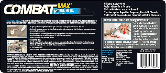 Combat Indoor and Outdoor Ant Killing Gel, 27 Gram (Pack of 12)