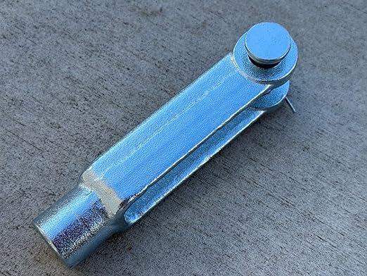 Sandbaggy 5/8"-18 Adjustable Yoke End - Galvanized Threaded Clevis [Pins Included] (1, 5/8"-18)
