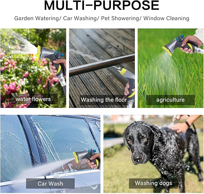 Garden Fabric Woven Hose 25ft,50ft Is A Lightweight Water Hose With A 5/8'' Flexible, Heavy-Duty Design And 3/4 Solid Fittings. This Hose Is Ideal For Lawns, Gardens, Plants, Car Washes (25ft)