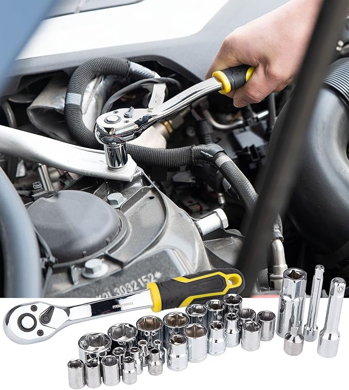 DOWELL Mechanic Tool Set Socket Wrench Auto Repair Tool Set 228-Piece Hand Tool Kit Toolbox Storage Case