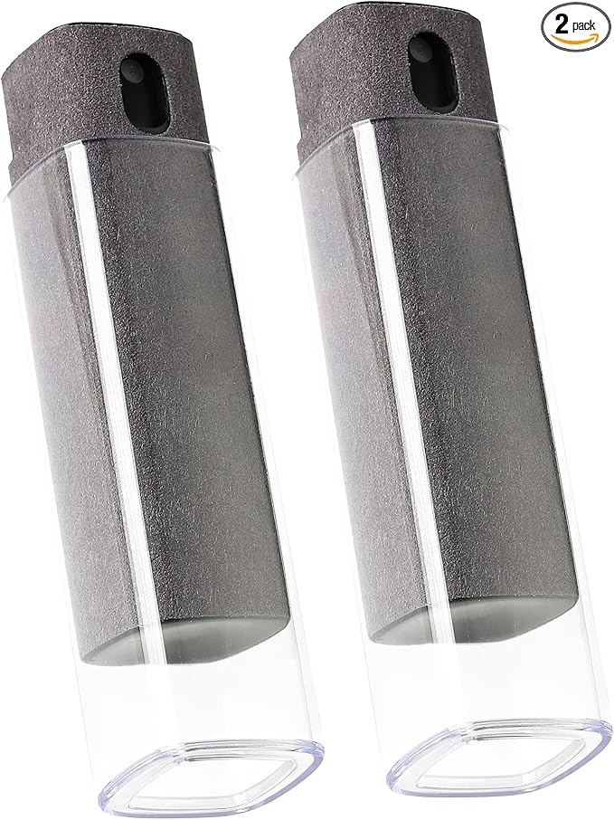Touchscreen Screen Cleaner Kit 2 Pcs, Phone, Tablet and Car Screen Cleaner, Two in One Spray and Microfiber Cloth(2 Pack Grey)