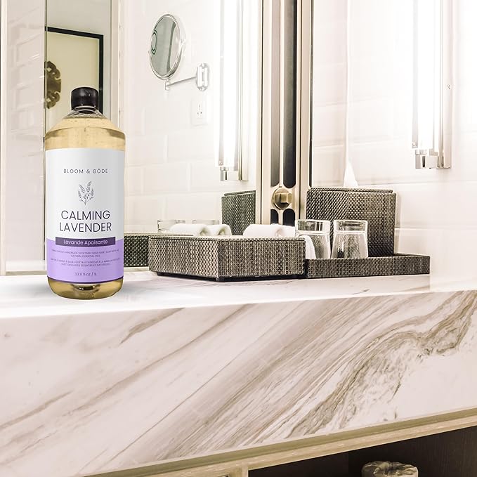 Bloom & Bōde Luxury Liquid Hand Soap Refill With Essential Oils - Natural Scented Hand Wash - Moisturizing Hand Soap Refill, Calming Lavender Scent, 33.8 fl oz / 1L