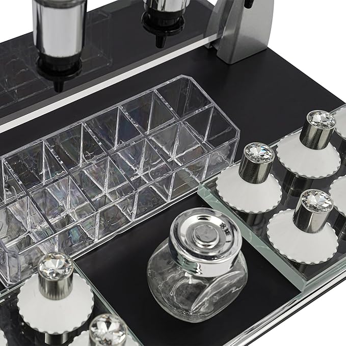 Manual Perfume Dispenser 12 Bottle Station w/200ml Dispenser Pumps, 12 Pump Heads and 12 Testing Cups
