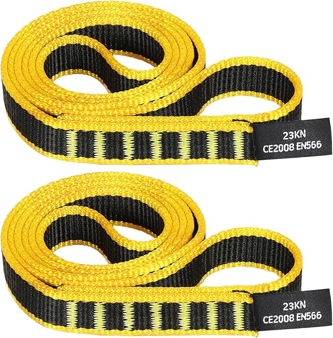 18mm Nylon Climbing Sling Runner 23KN CE2008/EN566 Certified - Webbing Straps for Outdoor Rock Climbing, Rappelling, Swing, Yoga Hammock etc