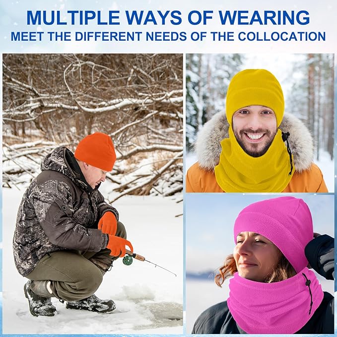 Liitrsh 148 Pcs Bulk Winter Fleece Hats Gloves Scarf Sock Sets for Men Women, Beanies for Homeless Donation Charity Bundle