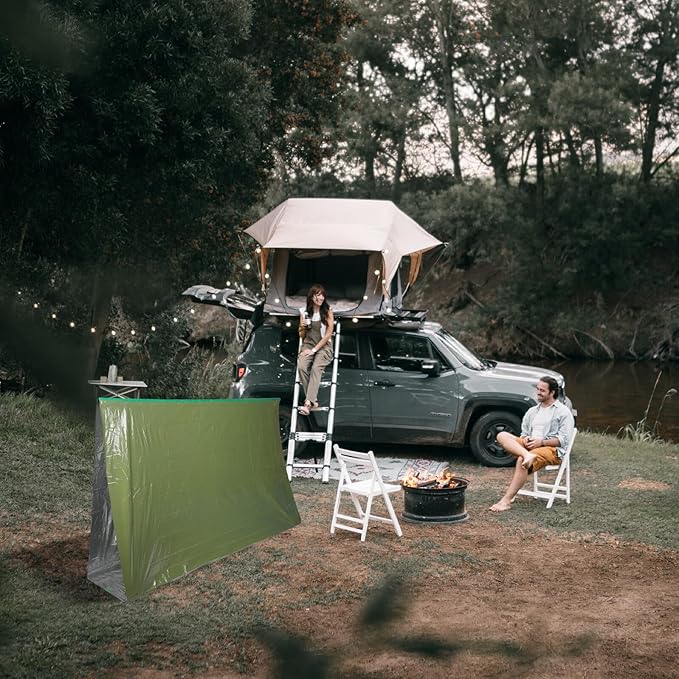 GALPADA Emergency Thermal Survival Blanket Tent Green Multi-use Outdoor Camping Shelter for Hiking and Rescue