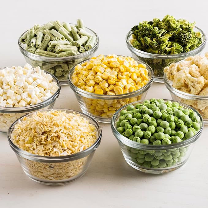 Vegetable Variety Kit Emergency Food Supply, 125 Servings, 30 Year Shelf Life - Dehydrated Vegetables Camping Essentials, Broccoli, Potatoes, Peas, Corn, Green Beans, Onions, and Medley