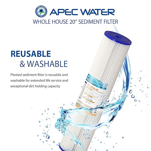 APEC Water Systems CB1-SED20-BB Whole House Sediment Water Filter 20" BB Home Filtration System