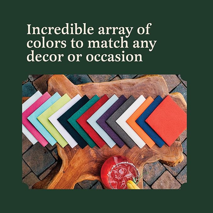 Linen-Feel Colored Paper Napkins - Decortive Cloth-Like CREAM Luncheon Napkins - Soft And Absorbent. For Kitchen, Party, Wedding, Dinner Or Any Occasion. (Pack of 100)