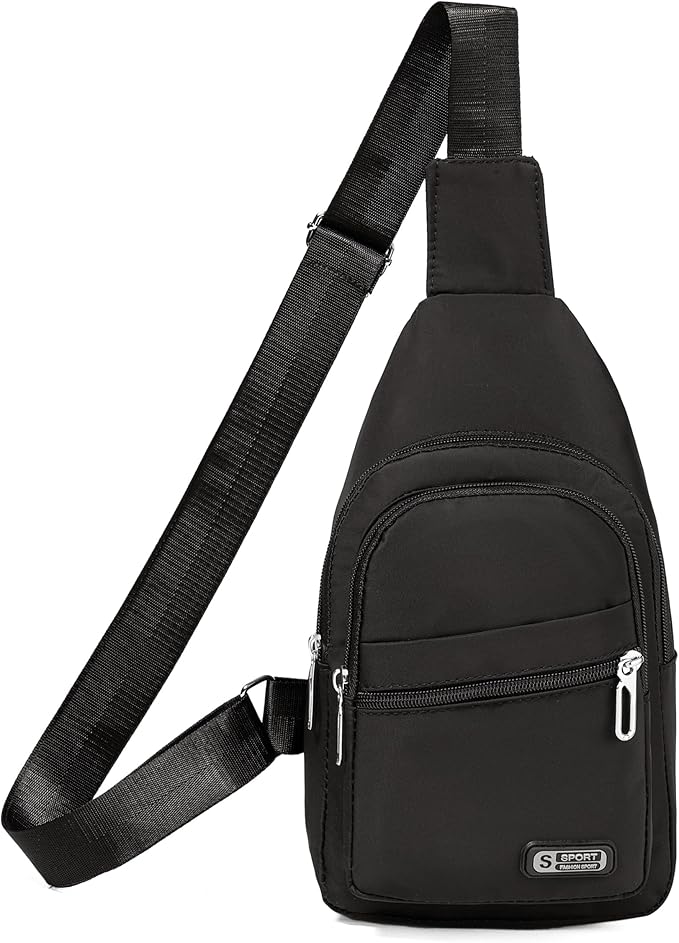 Small Sling Bag Crossbody Bags for Men Women, Chest Daypack Sling Backpack Cross Body Bag Fanny Pack for Hiking Traveling Outdoors