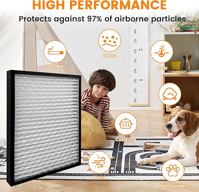 14 x 17.5 x1.75 MERV 13 Replacement Dehumidifier Filter for Santa Fe Advance90, Advance100, Advance120, Honeywell DR90 & DR120 Dehumidifier Models, 4 Packs