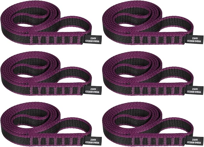 18mm Nylon Climbing Sling Runner 23KN CE2008/EN566 Certified - Webbing Straps for Outdoor Rock Climbing, Rappelling, Swing, Yoga Hammock etc