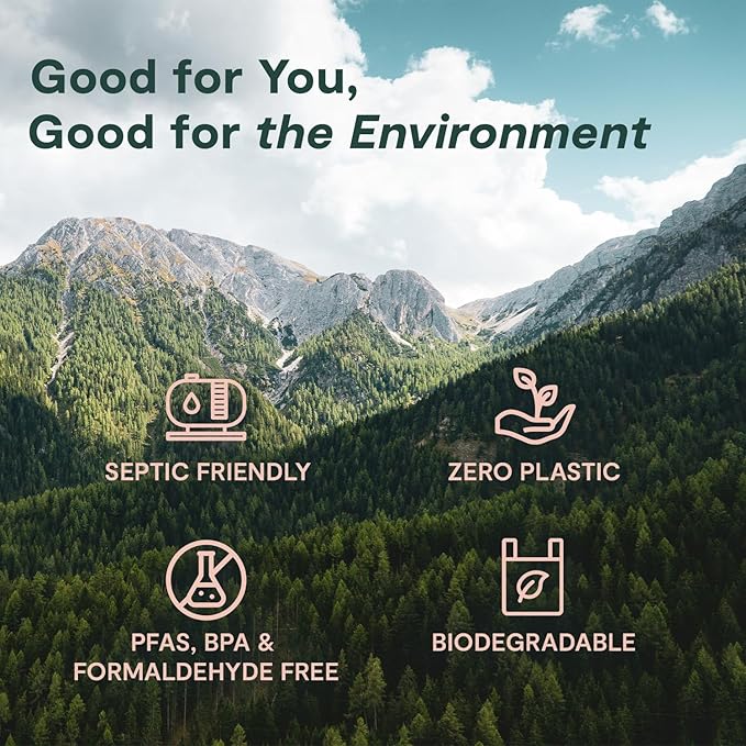 ecoHiny Premium & Soft Bamboo Toilet Paper | PFAS Free | 48 Mega Rolls, 3 ply & 350 Sheets | Non Toxic, FSC Certified, Septic Safe, BPA Free | Tree Free Toilet Tissue | Plastic Free Packaging