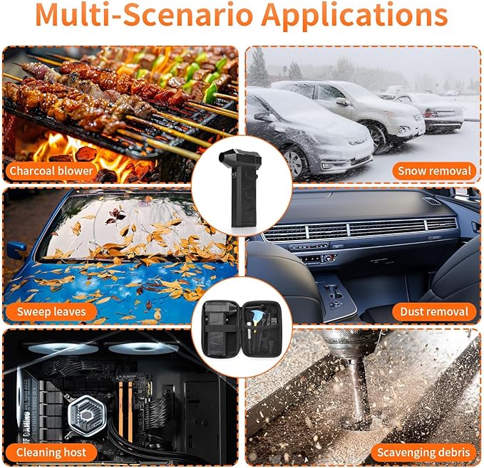 Electric Air Duster – 180000 RPM Compressed Air Blower for Keyboard, PC, Electronics – Reusable Cordless Dust Cleaner with USB-C Fast Charging