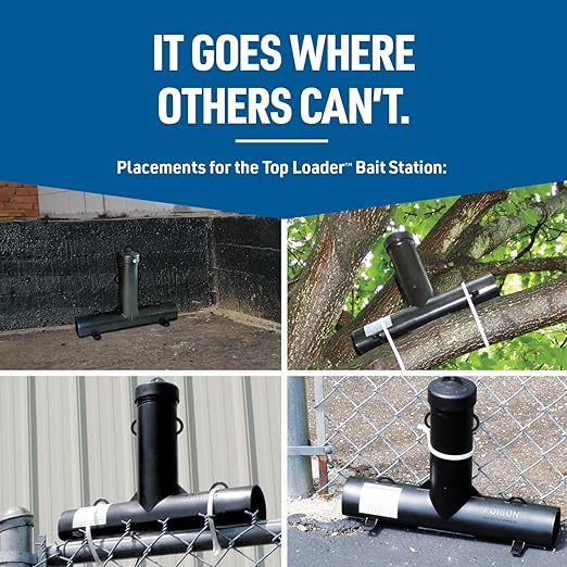 Top Loader Black Plastic Rodent Bait Station – Durable Tamper-Resistant Station for JT Eaton Bait Blocks & Rodenticides