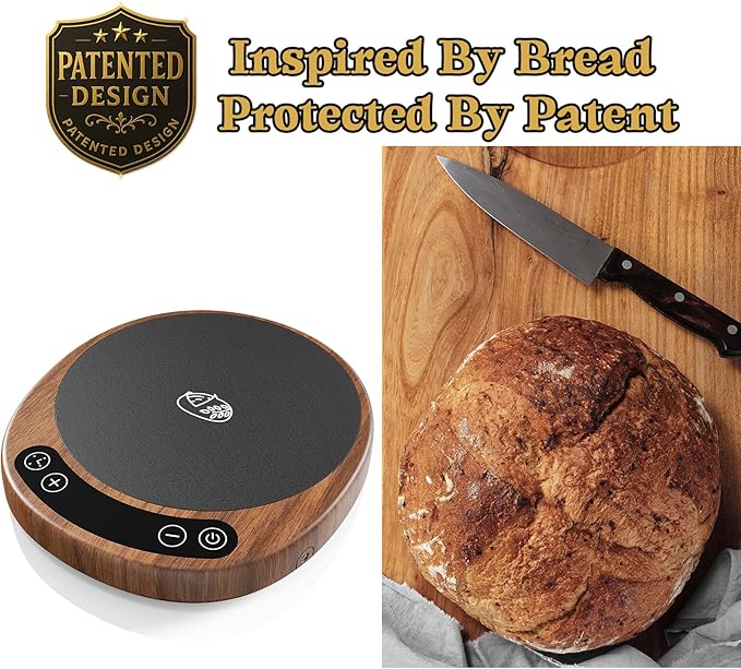Larger 2-in-1 Sourdough Starter Warmer Pro - 2026 Upgrade Larger Heating Plate, Dough Temp Probe, 1°F Control (70–110°F), 24H Timer, Real-Time Monitoring, for Beginner Bakers Black