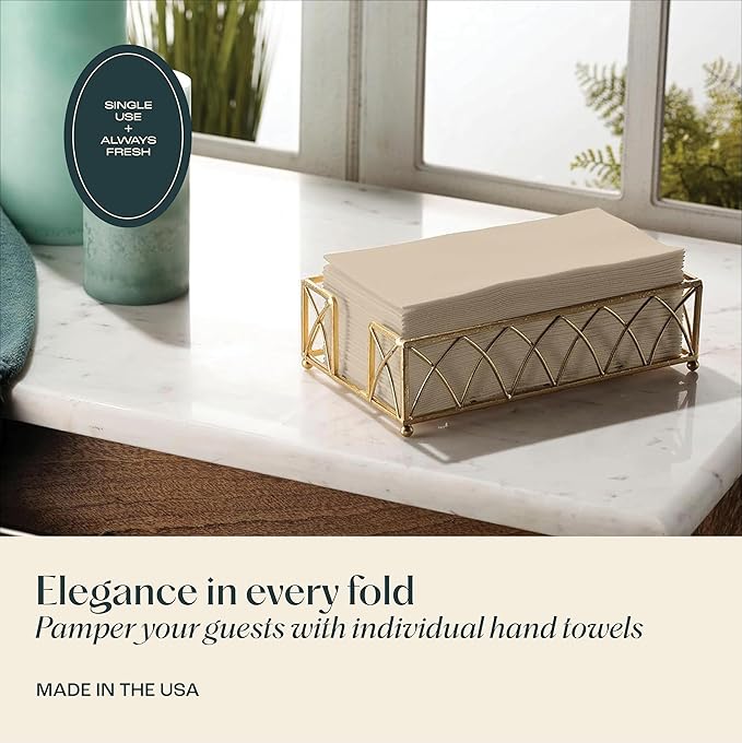 200-Pack Disposable Linen-Feel Brown Napkins, 12" x 17" Cloth-Like Paper Dinner Napkins For Wedding, Bathroom, Party Or Event