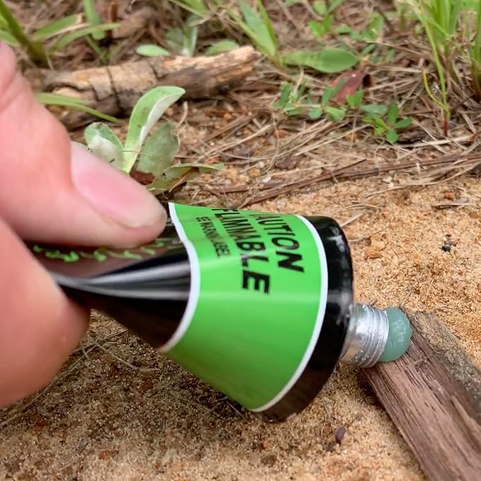 BATTLBOX Hot Snot Fire Paste Emergency Fire Starter Gel - Waterproof Flame Paste Squeeze Tube Instant Fire Starter Kit Without Kindling, Essential Camping Gear