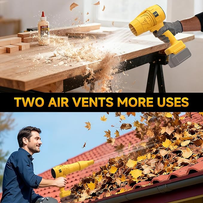 Electric Leaf Blower Cordless for Dewalt 20V Max Battery, Handheld Leaf Blowers for Lawn Care, Blowing Leaves ＆ Dust, Turbo Jet Blower Car Dryer, Battery Powered Mini Leaf Blower(Battery Not Included)