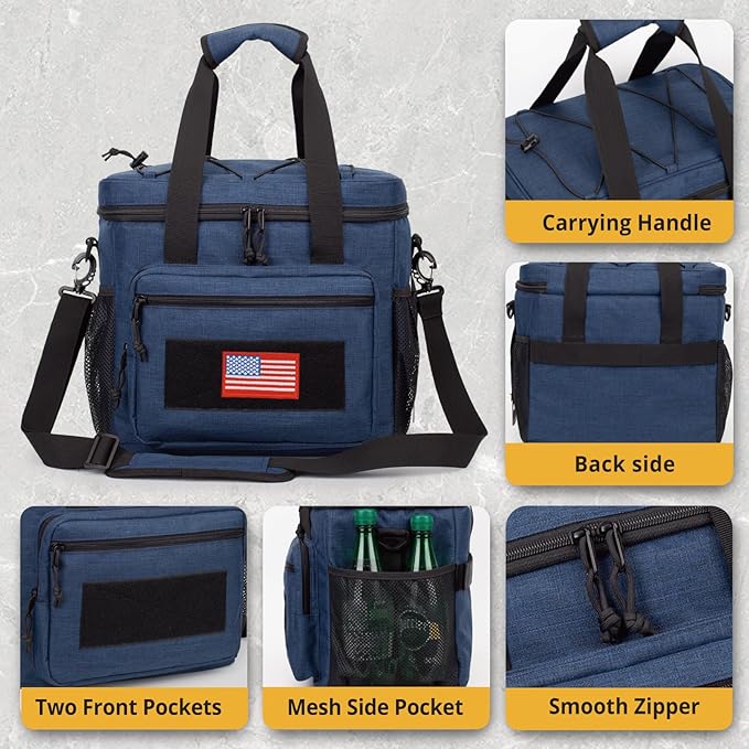 Lunch Box for Men, Tactical Lunch Bag MOLLE Webbing Leakproof Insulated Lunchs Cooler Women Adult Meal with Adjustable Shoulder Strap Lunch Pail