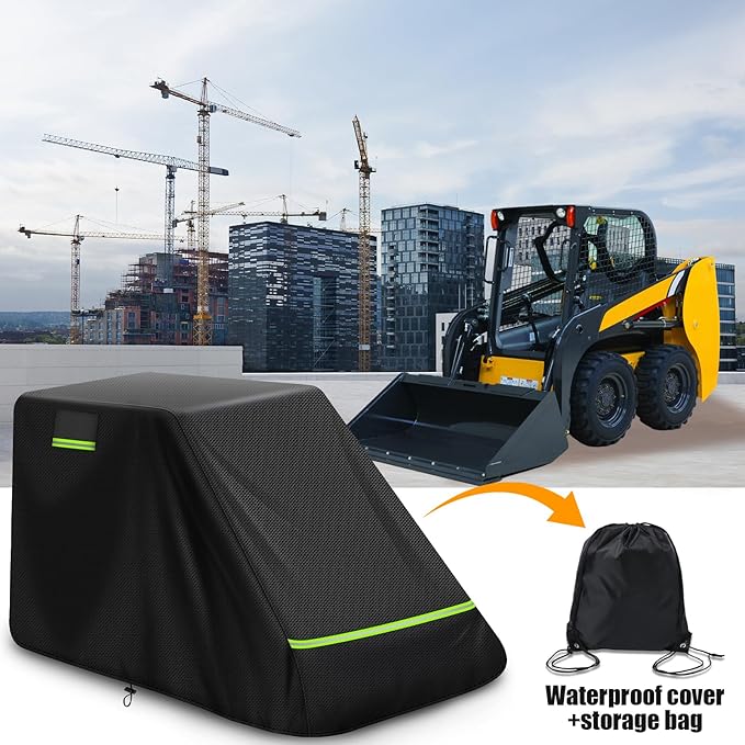 Skid Steer Loader Cover, Suitable for Bobcat Z2/650, Kubota SSV/SVL65/75, 600D Oxford Cloth Loader Cover, Waterproof, Windproof, UV Resistant