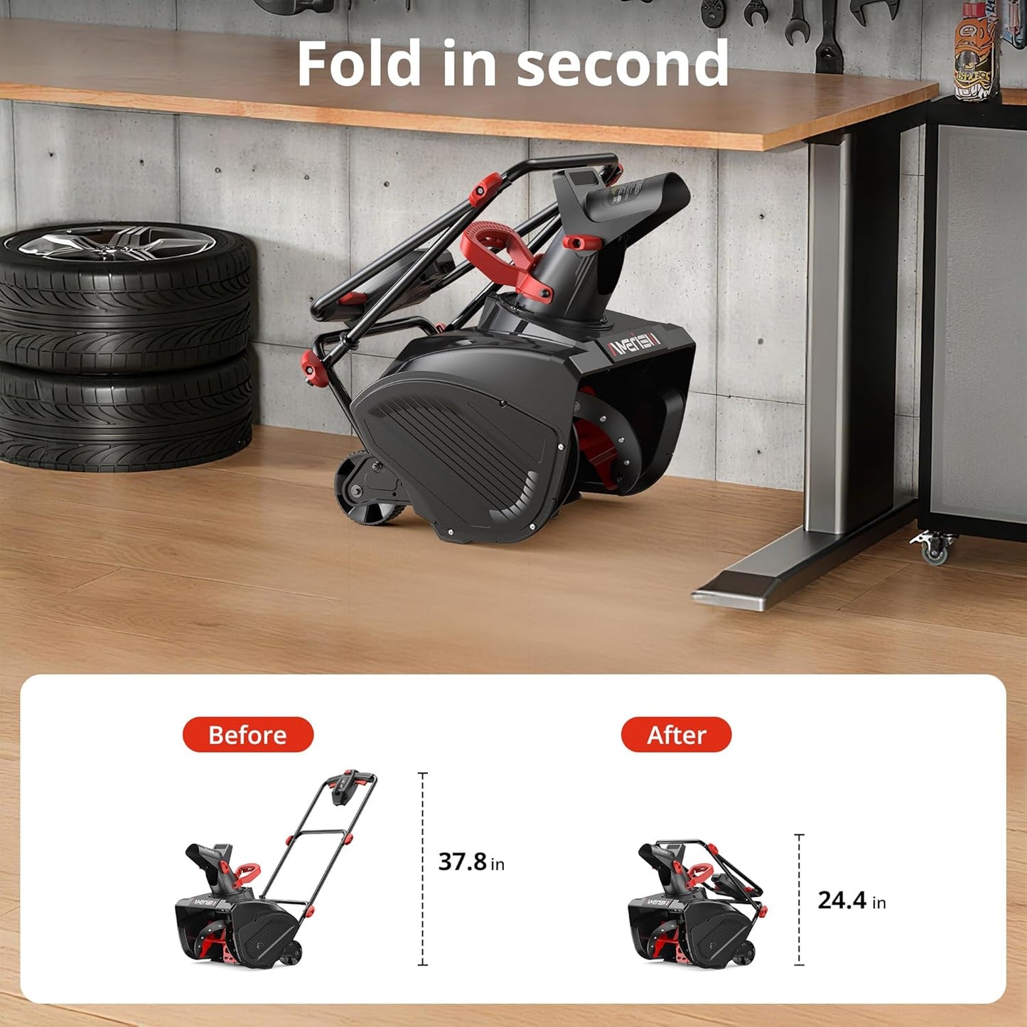 18-Inch Electric Snow Blower, 30 FT Throw Distance, 15-Amp Corded Snow Thrower, 2200 RPM Motor, Lightweight Snow Removal Machine for Driveway, Sidewalk, Patio & Small Yard
