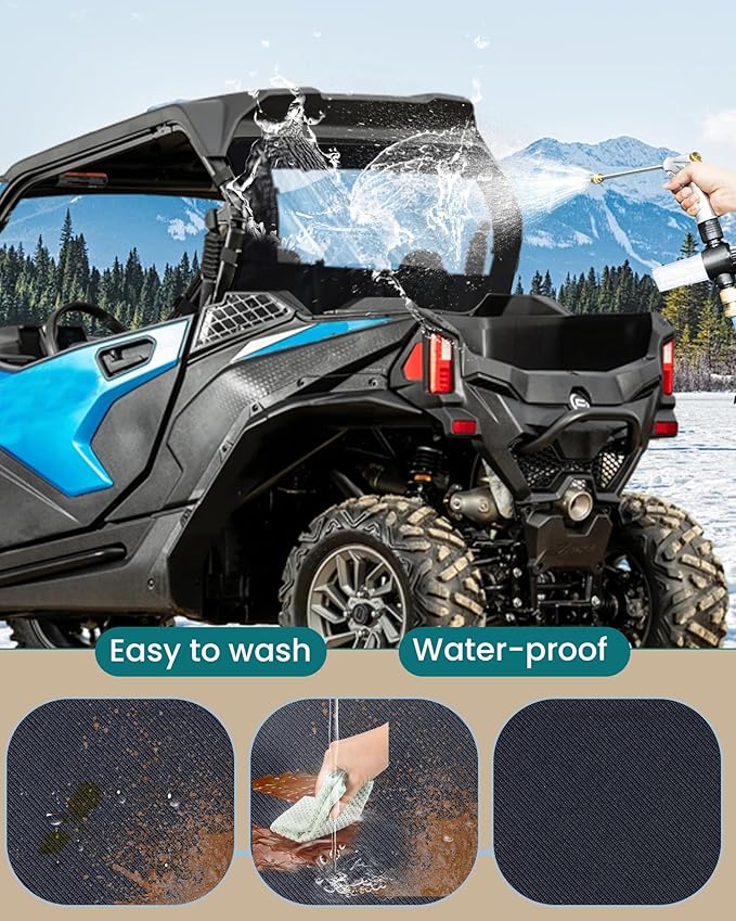 QYMOTO UTV Rear Windshield Compatible with 2023+ CFMOTO ZForce 950 Sport,ZForce 950 Trail,ZForce 800 Trail G2,Water-Resistant Soft Rear Window