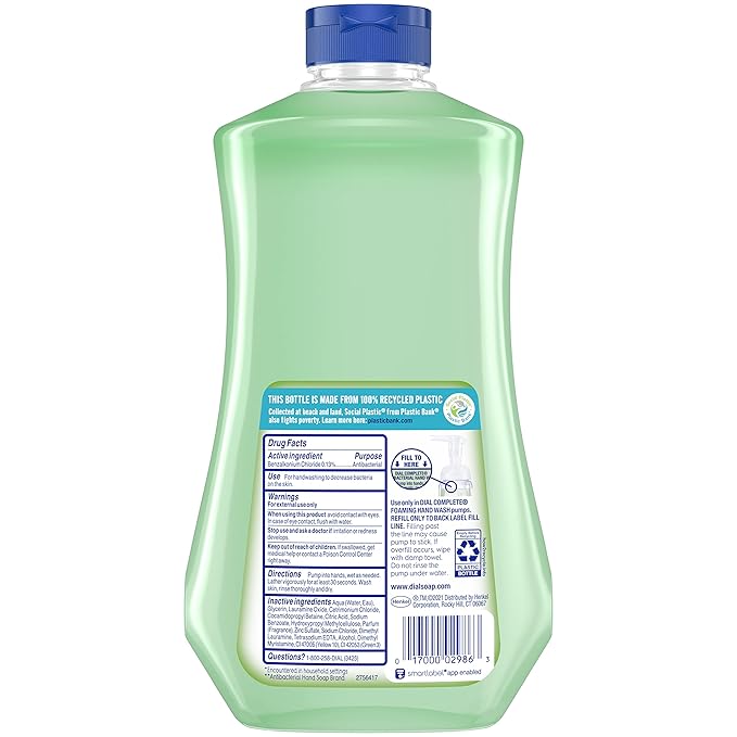 Dial Complete Antibacterial Foaming Hand Soap Refill, Fresh Pear, 32 fl oz