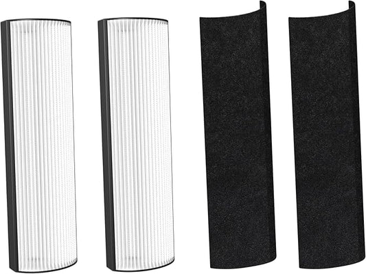 Nispira 2-in-1 True HEPA Replacement Filter PETWRFIL For Pure Enrichment PureZone Elite 4-IN-1 Tower Air Purifier PEAIRTWR (HEPA + 1-PreFilter, 2 PK)