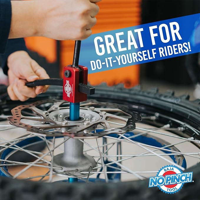 Baja No Pinch Ultimate Bundle - Dirt Bike Tire Changing Tools for Enduro and Motocross - Compact Dirt Bike Tire Changer for 16" to 21" Wheels - Ideal for Quick & Easy Mount - Includes the Ultimate Kit