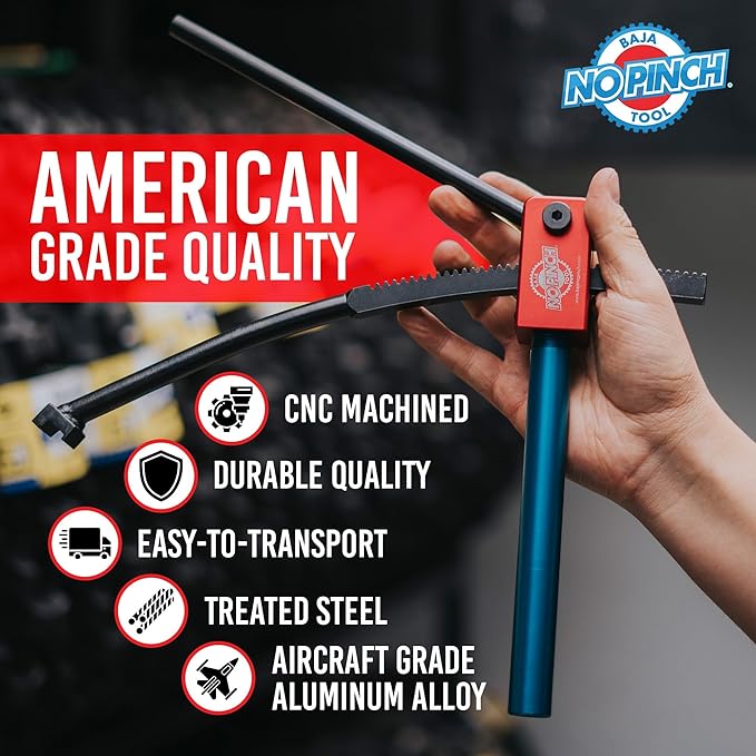 Baja No Pinch Original Ultimate Kit - Dirt Bike Tire Changing Tools for Enduro and Motocross - Compact Tire Changer for 16" to 21" Wheels - Ideal for Quick and Easy Mount - 15 mm to 25 mm Axles