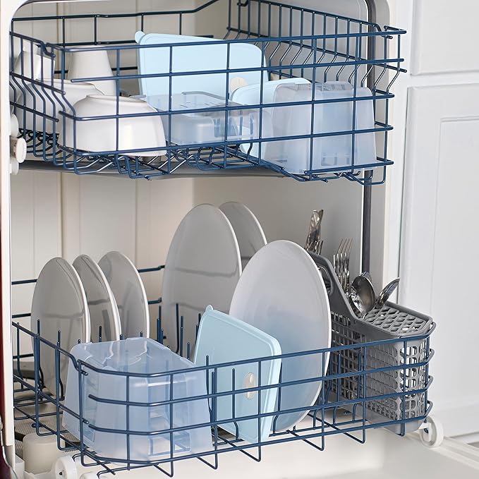 Tupperware Date, Store & Freeze Collection 6 Piece Food Storage Container Set, Dishwasher Safe and BPA Free (6 Containers, 6 Lids)