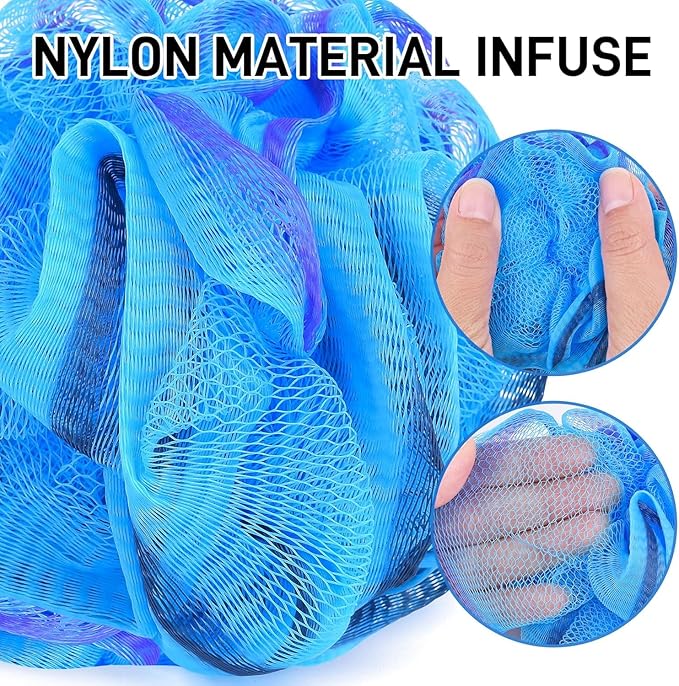 20 Pack Mini Shower Loofah Bath Sponge 20G, Soft Travel Size Nylon Mesh Puff for Body Wash, Loofah Shower Exfoliating Scrubber Pouf for Women and Men, Full Cleanse, Beauty Bathing Accessories