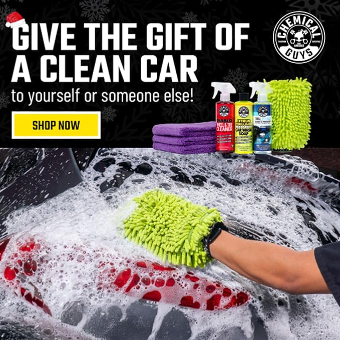 Chemical Guys Clean and Shine Car Wash Starter Kit - 7-Piece Set with 3 x 16 oz Car Detailing Chemicals, Safe for Cars, Trucks, SUVs, Motorcycles, Jeeps, RVs, and More