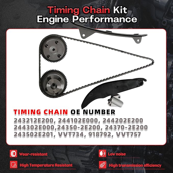 G4NA 2.0 Engine Rebuild Kit With Crankshaft & Piston & Con-Rod Timing Chain Kit Fit For Hyundai Elantra Tucson Sonata Kia Soul Forte Optima 2.0L 2014-2019 Replace #23110-2E501 623V6-2EH00